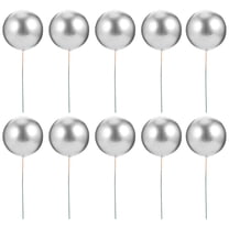 KONTONTY 36Pcs Silver Cake Decorative Picks for Birthday and Party Cake Decoration