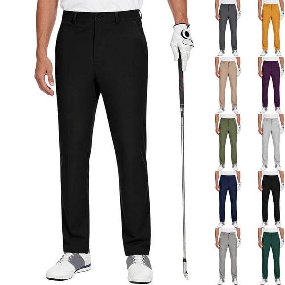 GrmtClth Men's Golf Pants Stretch Dress Business Casual Pants Quick Dry Lightweight Slacks Trousers for Work Office Travel XL