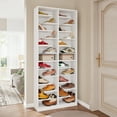 thumbnail image 4 of Tribesigns 13-Tier Shoe Storage Cabinet, Tall White Wooden Shoe Rack with 26 Cubbies, Freestanding Shoe Storage Organizer for Closet, Entryway, Living Room, 4 of 9