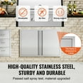 thumbnail image 5 of VEVOR BBQ Access Door, 36W x 24H Inch Double Outdoor Kitchen Door, Stainless Steel Flush Mount Door, Wall Vertical Door with Recessed Handles , for BBQ Island, Grilling Station, Outside Cabinet, 5 of 9