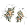 thumbnail image 3 of Kuntesetty 2 Pieces Floral Backdrop Artificial Flower Swag Rustic Handmade Silk Flowers for Blue White, 3 of 9