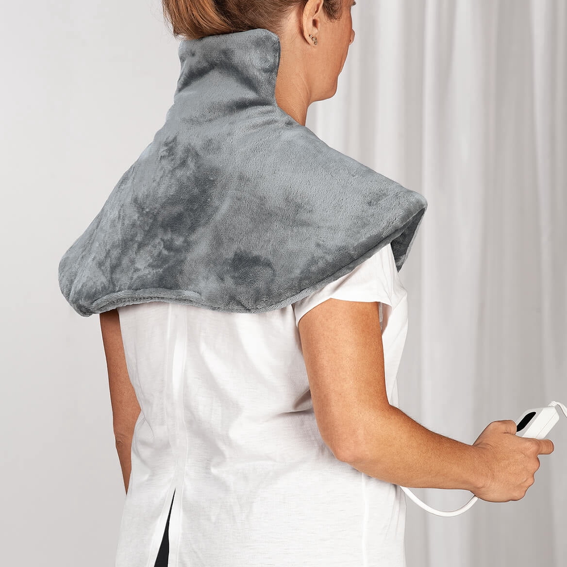 LivingSURETM Neck and Shoulder Heating Wrap, Neck and Shoulder Relief - Coral Fleece Exterior, Measures 18" Long x 25" Wide