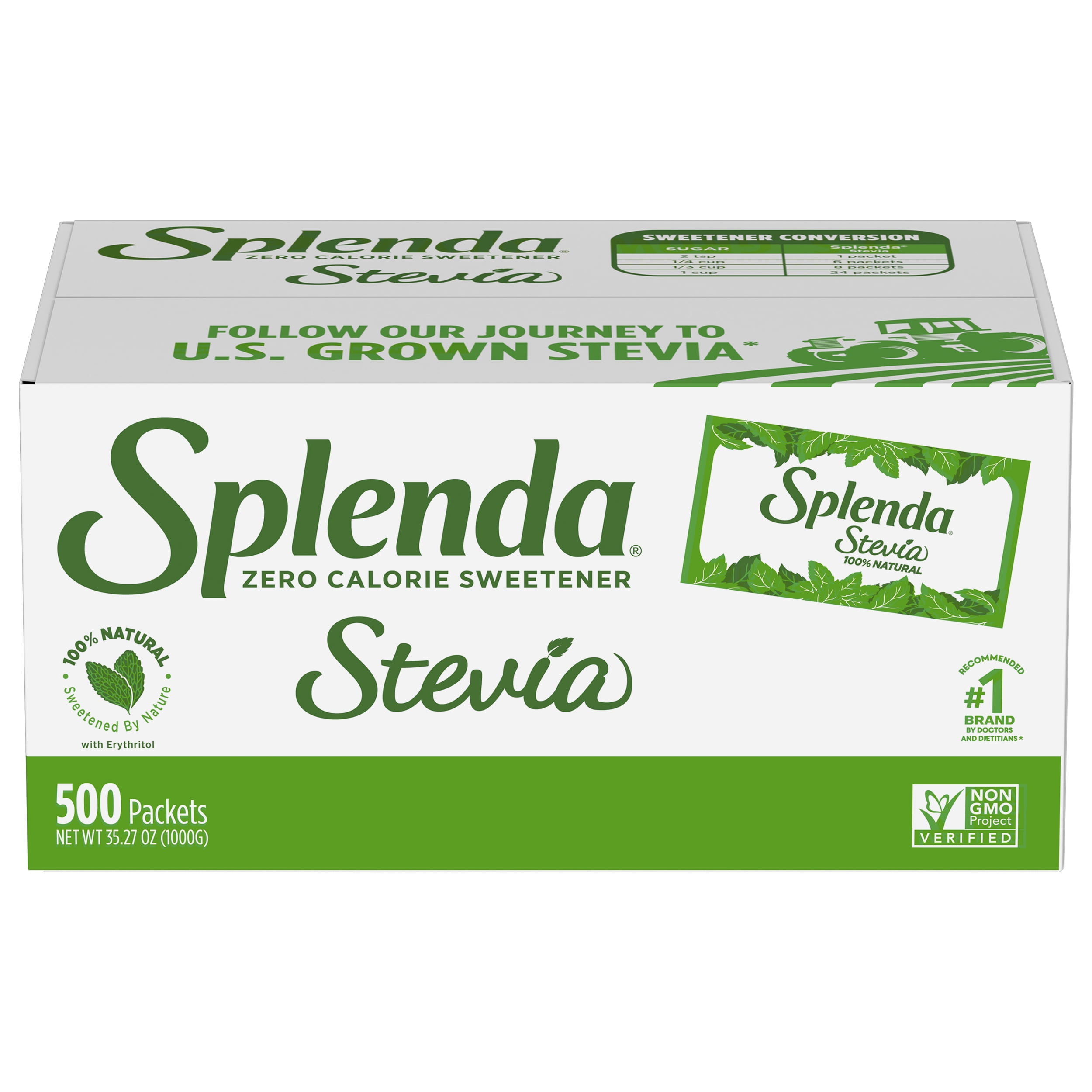 Splenda Naturals Stevia Zero Calorie Sweetener Packets - 500 Count