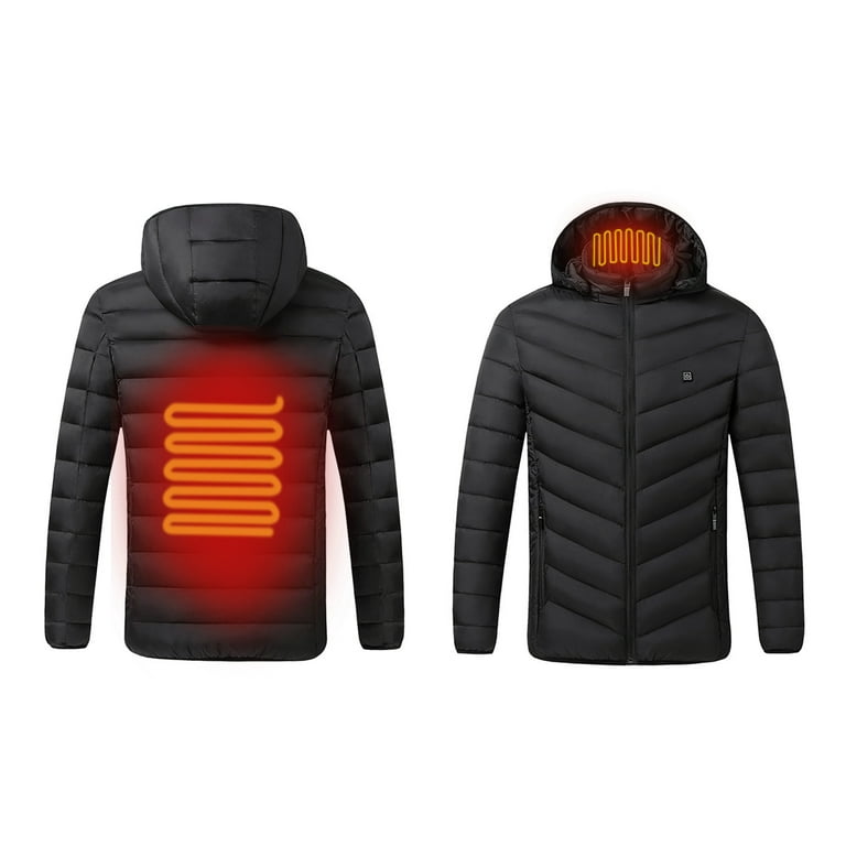 POROPL Men Fall Jacket,Outdoor Warm Clothing Heated For Riding Skiing  Fishing Charging Via Heated Coat