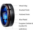 thumbnail image 5 of Tungsten Carbide Rings for Men Women 8mm Wedding Engagement Promise Band Rings with Koa Wood Inlay Comfort Fit Size 7-12, 5 of 6