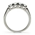 thumbnail image 4 of Womens Rings High polished (no plating) Stainless Steel Ring with AAA Grade CZ in Clear TK047, 4 of 5