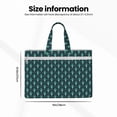 thumbnail image 3 of Cauagu Green Vintage Peacock Pattern Canvas Tote File Bag, Zipper Tote Bag Business Briefcase Document Bag with Handle A4 File Organizer Laptop Bag for Travel and Work, 3 of 8