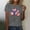 Gray, variant on Women's Independence Day Short Sleeve Tops Under $10 Free Shipping American Flag Summer Casual Loose 3XL Pullover Printed Short Sleeved Round Neck Top