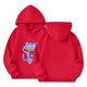 thumbnail image 1 of Moonsky Sudadera con capucha y cordón HUNTRX, estampado de grupo de chicas coreanas, jersey corto, suave y cómodo, top de manga larga para primavera y otoño. Rojo 160, 1 of 5