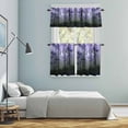 thumbnail image 5 of Purple Forest Kitchen Curtains Sets for Windows 36 Inch Length, Vintage Foggy Woods Tree Rod Pocket Window Treatments Tier Curtains and Valances Set for Bedroom/Bathroom, 5 of 8