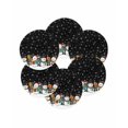 thumbnail image 7 of 15 Inch Round Placemats Set of 6, Black Snowman Non Slip Heat Insulation PP Table Mats, Christmas Winter Snowflake Xmas Tree Washable Place Mats for Kitchen Dining Party Table Decor, 7 of 7