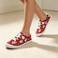 thumbnail image 2 of Willtoo Women’s Christmas Print Canvas Sneakers, Low Top Lace Up Holiday Casual Shoes Lightweight Non Slip Walking Footwear, 2 of 5