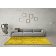 thumbnail image 3 of Ahgly Company Machine Washable Indoor Square Persian Yellow Traditional Area Rugs, 5' Square, 3 of 4