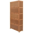thumbnail image 6 of 10-Tier Bamboo Shoe Cabinet – 11 Tier Storage, Flip-Up Doors, 33 lbs Per Shelf, Multi-Use Floor Standing Cabinet for Living Room, Bedroom, Garden, 6 of 11