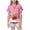 p-194Pink692, variant on CAIVO Kids Girls Christmas Printed 2 Piece Pajama Sets Short Sleeve Lapel Button Down Shirts Tops With Shorts Home Loungewear