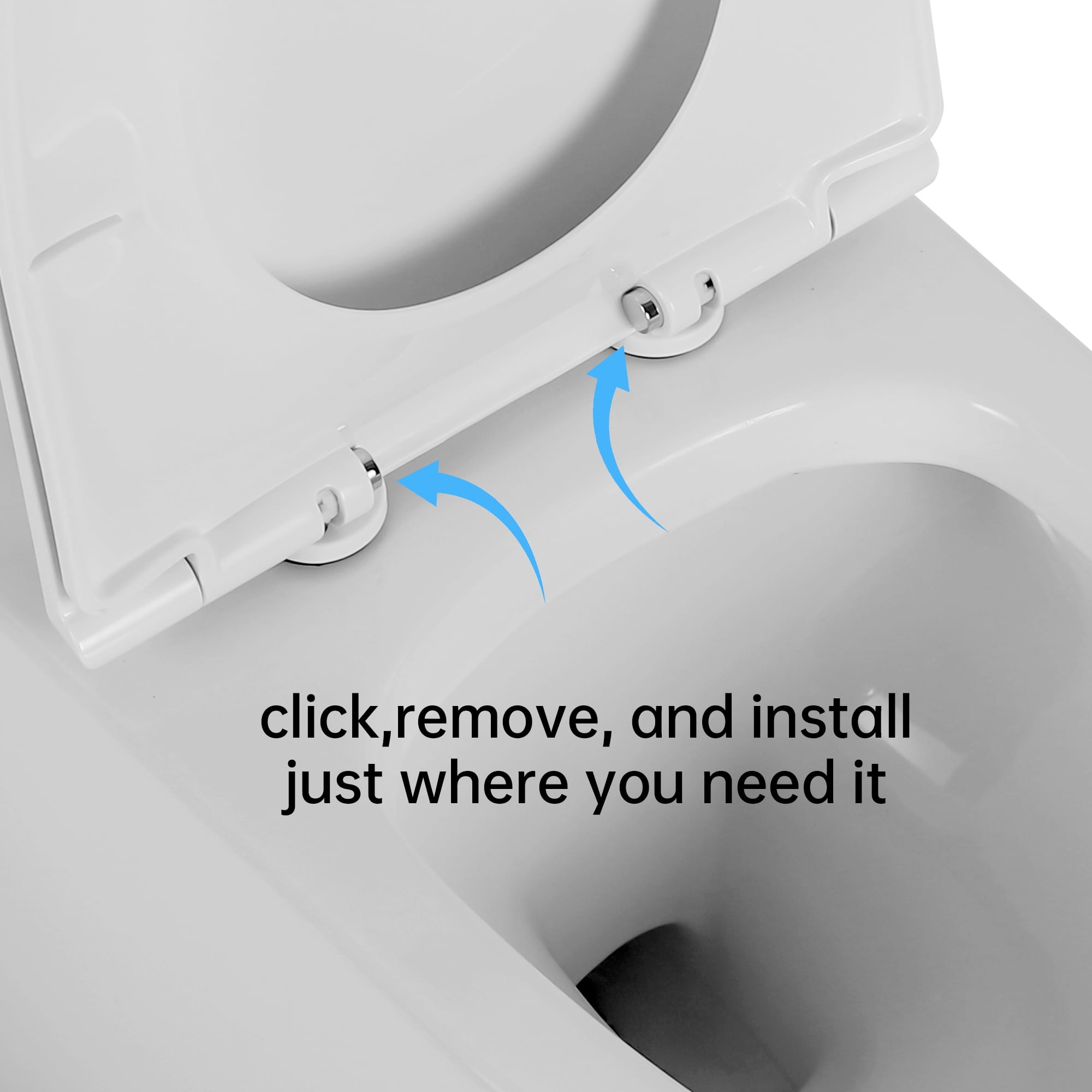 Alvantor One-Piece Toilet 16.5"Height Ceramic Elongated Floor Mounted 1.1/1.6 GPF Toilet White