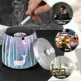 thumbnail image 4 of Yayeee Ashtray with Lid for Cigarette Smokeless Stainless Steel Home Ash Holder, Purple Night Deer, 4 of 7