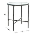 thumbnail image 3 of SAFAVIEH Couture Jessa Glam Glass Top Metal Round End Table, Black, 3 of 10