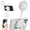White, variant on Magnetic Phone Fan, Portable Mini Fan with Adjustable Ring Holder, USB Small Desk Fan for Phone, Summer Outdoor Accessories - Black