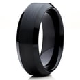 thumbnail image 2 of Silly Kings Jewelry Tungsten Wedding Band Hammered Tungsten Ring Rose Gold Tungsten Men & Women Offset Groove 8mm, 2 of 6
