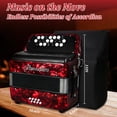 thumbnail image 5 of Rowadtim 22 Keys Accordion, 8 Bass Student Piano Accordions Suitable for Beginners and Students; Lightweight and Portable,  with  Backpack and Adjustable Straps (Red), 5 of 6