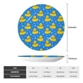 thumbnail image 2 of Balery Cute Yellow Rubber Ducks Print Bone China Decorative Plate Ceramic Dinner Plates Art Crafts with Display Stand-10in, 2 of 6