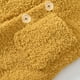 thumbnail image 5 of Gibobby Chamarra acolchada para niñasAbrigo largo para niñas pequeñas, chaqueta de lana de invierno para niños, prendas de vestir cálidas(Amarillo, 18-24 Meses), 5 of 5
