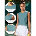 thumbnail image 5 of NELEUS Womens Workout Tank Tops Athletic Crop Top Loose Fit Yoga Shirts Quick Dry Sleeveless,Blackish Green,US Size M, 5 of 10