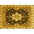 thumbnail image 1 of Ahgly Company Machine Washable Indoor Rectangle Geometric Yellow Traditional Area Rugs, 3' x 5', 1 of 4