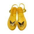 thumbnail image 2 of HAJWOH Womens Fashion Pearl Butterfly Flip Flops Bow Jelly Sandals Summer Flat Beach Rain Shoes, 2 of 4