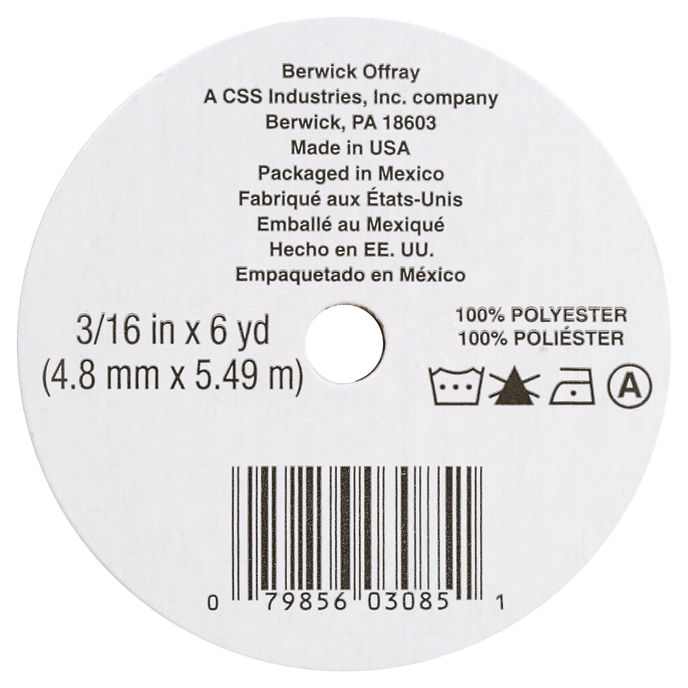 Offray Ribbon, Forest Green Narrow Double Faced Satin Polyester Ribbon
