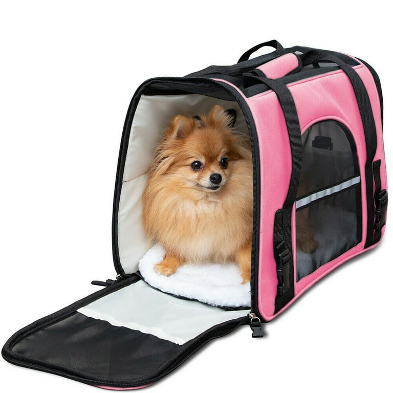 Pet Dog Cat Carrier Soft Sided Comfort Bag Travel Tote Case