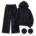 thumbnail image 3 of SUNBS 2 Piece Outfit for Women Lounge Sets Oversized Hoodie Wide Leg Pants Casual Fall Loungewear Sweatsuit, 3 of 9