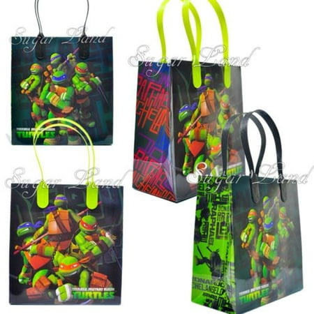 12 Ninja Turtles Party Favor Bags Birthday Candy Treat Favors Gifts Plastic Bolsas De Recuerdo