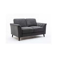 thumbnail image 5 of Lilola Home Stanton 2-Piece Linen Fabric Sofa Set with Tufted Arms in Dark Gray, 5 of 6
