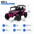 thumbnail image 7 of 24V Kids Powered Ride On UTV, Electric Ride On Car for Kids Ages 3-5 with Remote, Bluetooth, LED Lights, 4-Wheel Suspension, Pink, 7 of 7