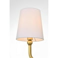 thumbnail image 5 of Living District Colson 2-Light Metal & Fabric Bath Sconce in Brass/White, 5 of 6