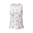 thumbnail image 4 of Gaeub Easter Colorful Rabbit Women's Workout Tank Tops Lightweight Sleeveless Shirts for Women for Athletic Running Tennis Yoga - Large, 4 of 9