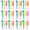 blue & yellow & red, variant on 36 PCS Hair Care Foam Rollers Magic Sponge Soft Hair Curler Hair Styling Hair Roll Rollers DIY Tools for Women