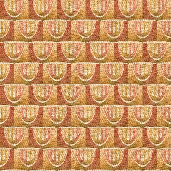 Ahgly Company Indoor Square Patterned Yellow Orange Area Rugs, 4' Square