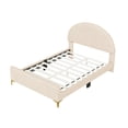thumbnail image 5 of Harper & Bright Designs Full Size Upholstered Bed with Semi-Circle Shaped headboard, Velvet Platform Daybed with Metal Legs, Beige, 5 of 10