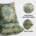 thumbnail image 5 of Sage Green Blue Boho Throw Pillow Covers 16x16 Set of 2 Vintage Carpet Bohemian Floral Pattern Decorative Pillow Cases Outdoor Farmhouse Decoration for Sofa Couch Bed, 5 of 6
