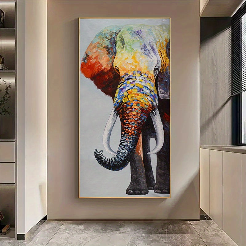 Elephant Canvas Painting Ideas Watercolor Animals Canvas Art Wall
