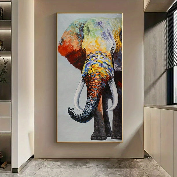 Elephant sale canvas painting