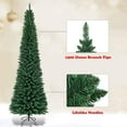 thumbnail image 5 of 9 Feet PVC Artificial Slim Pencil National Christmas Tree with Metal Stand, 5 of 9