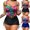 Black, variant on Jacenvly Womens Tankini Swimsuits 2 Piece Comfortable Women's Printed Split High Waist Boxers Beach Bikinis Swimsuit Sets Multicolor Fashion Beach Dresses for Women Casual Summer Black