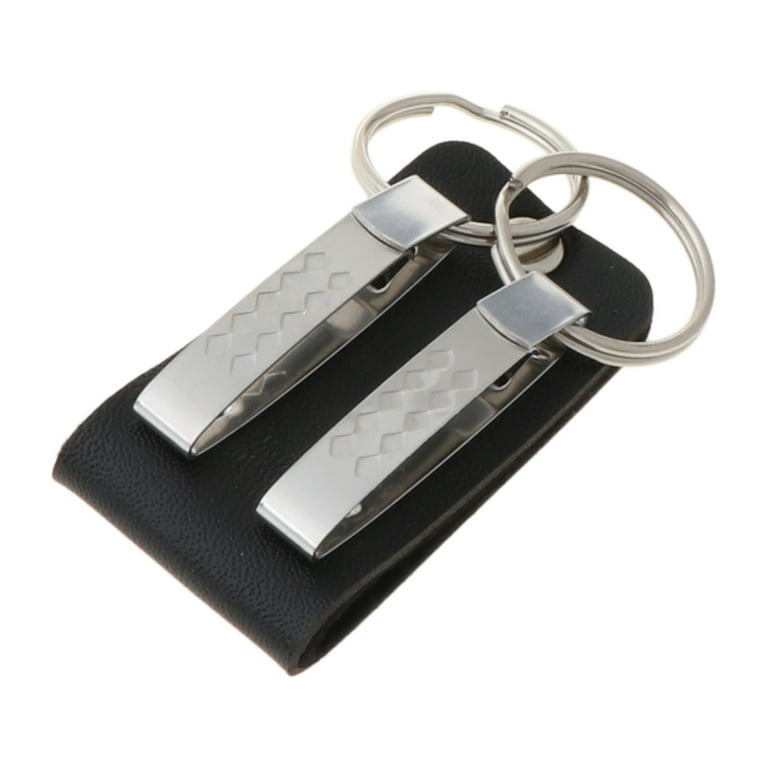 ✪ Men Leather Belt Loop Keychain Detachable Clips Belt Key Ring Key Holder  Jewelry 