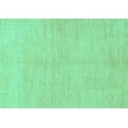 thumbnail image 1 of Ahgly Company Machine Washable Indoor Rectangle Solid Turquoise Blue Modern Area Rugs, 5' x 7', 1 of 4