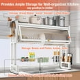 thumbnail image 3 of Over the Sink Dish Drainer Drying Rack 3 Tier Over Sink Dish rack for a Tidy Kitchen Sink Shelf Organized Space-Saving Dish Rack with Cover for Dishes, Glasses, Bowls, and Cutlery, 3 of 10