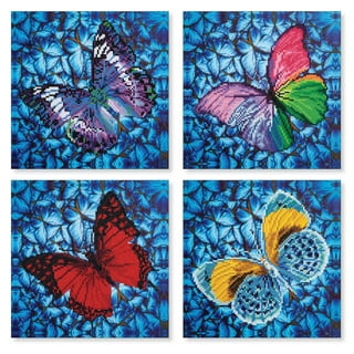 Diamond Art, Intermediate Kit, Watercolor Butterfly, 14 x 11